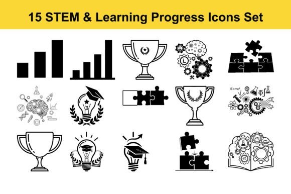 15 STEM Learning Progress Icons Set: A Comprehensive Overview