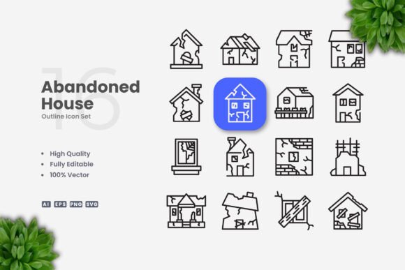 Abandoned House Icons: A Versatile Tool for Modern Design