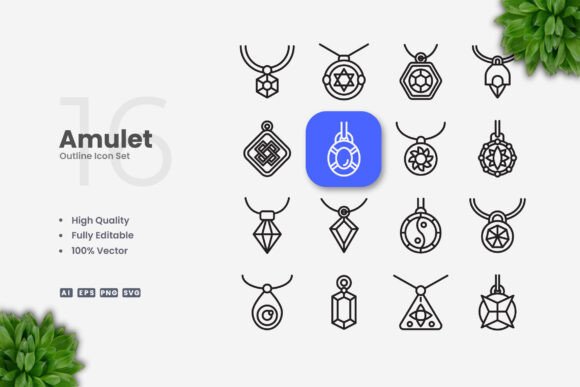 Amulet Icons: Simple, Clean, and Versatile