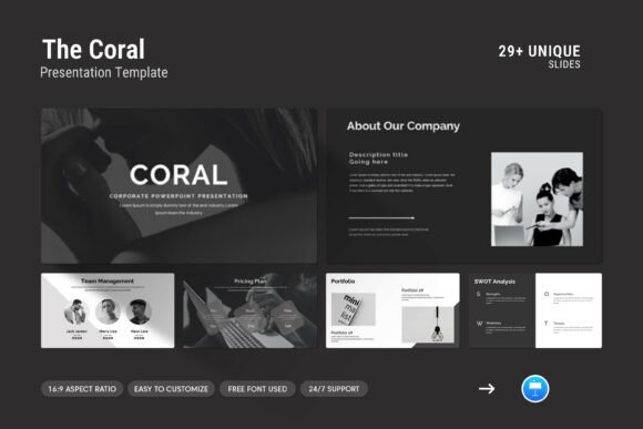Coral Keynote Presentation Template
