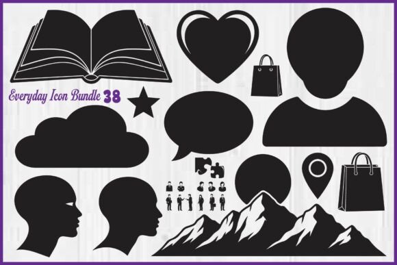 Everyday Icon Silhouette Bundle: A Versatile Design Resource for Creatives