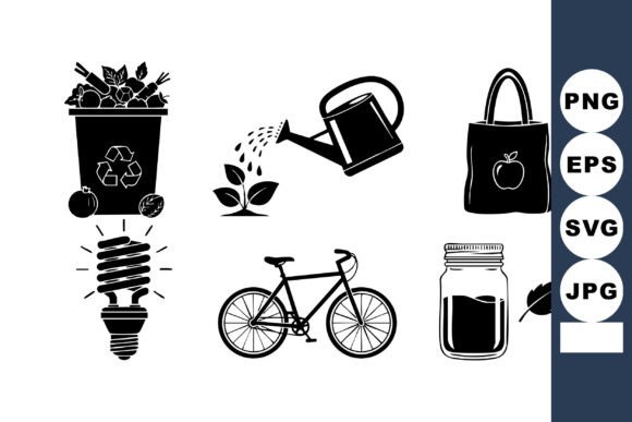 Minimalist Eco Icon Set: Sustainable Design for a Greener Future