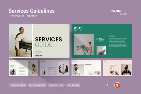 Services Guide PowerPoint Template: A Professional Way to Present Your Work