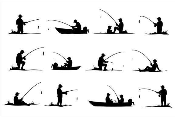 Silhouette Fish Hook and Lure Set