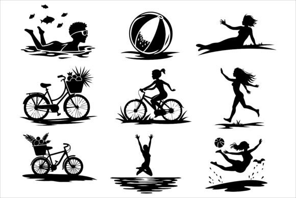 Summer Festival Silhouette Designs: A Versatile Tool for Creative and Business Workflows